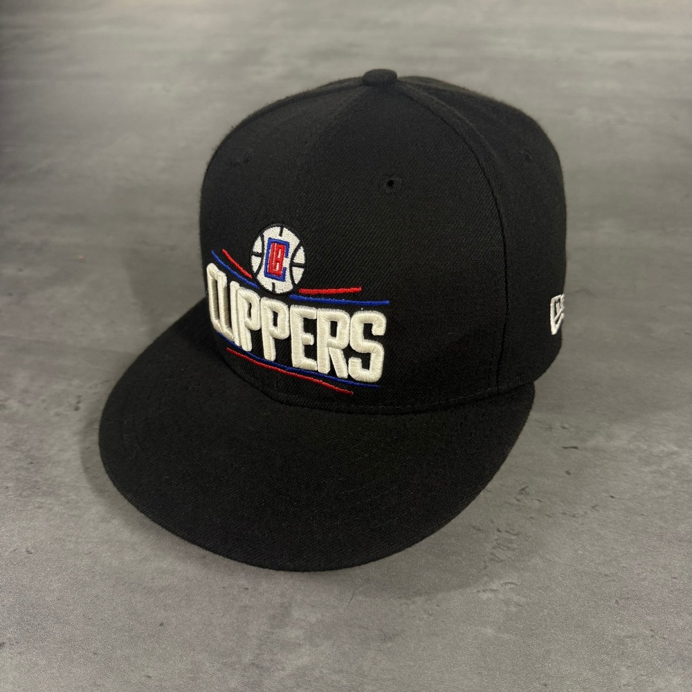 Los Angeles Clippers Hat New Era Cap 6 7/8 Spellout Logo Fitted‎ Logoman NBA